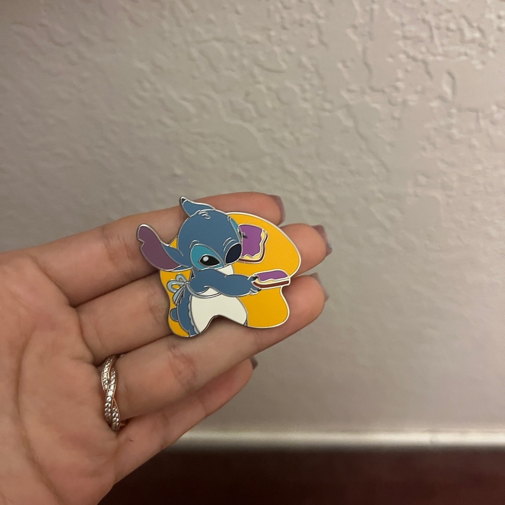 Disney Stitch Pin with Blue and Orange Colors